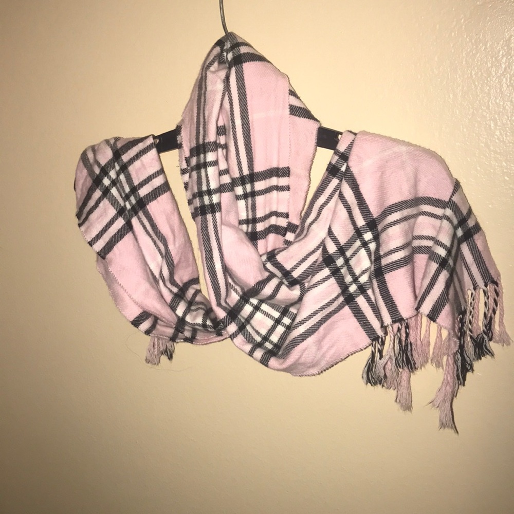 Pink and black scarf